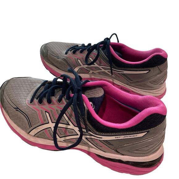 ASICS T758N Gray Pink Guidance Line Running Shoes  Sz 11 Performance Sneaker EUC - Picture 2 of 9